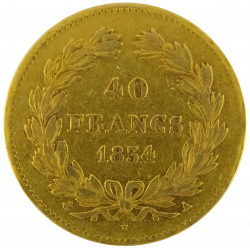 Pièce d'or Napoléon 40 francs