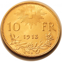 Pièce d'or 10 francs Suisses