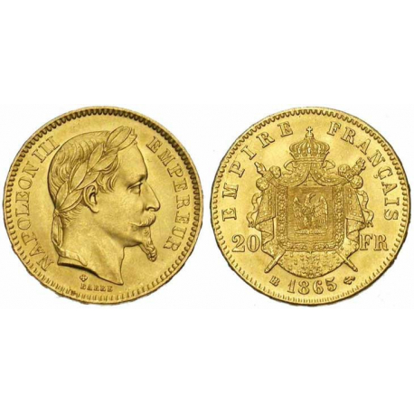 Napoléon 20 Francs Laurés (France)