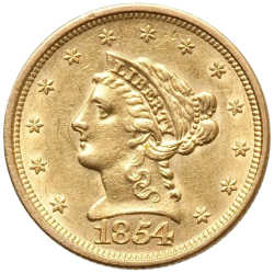 Liberty 2.5 dollar gold coin