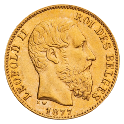 Gold coin Leopold II 20 francs